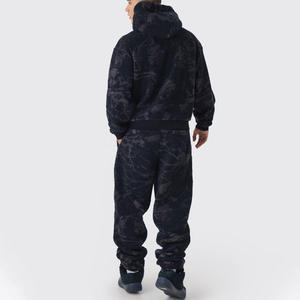Designers Clothing Custom Logo Plus Size Men's Sets Jogger 2 Piece Oversized Boxy Tracksuit Sweatshirt <b>Hoodie</b> and Sweatpants Set - Product Image 1