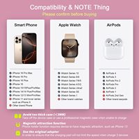 Pengisi Daya Nirkabel 3 in 1, Stasiun Pengisian Daya Nirkabel Magnetik untuk Perjalanan, Multi Perangkat, Stasiun Pengisian Daya GaN 3 in 1, Termasuk Adaptor