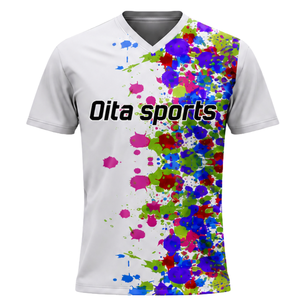 Manufacturer White Multicolor Sublimated Volleyball Jersey Short Sleeve Sports Shirt Team Athletic Wear Match Training Apparel - Product Image 1