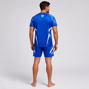 <b>Men's</b> Unisex Two-Piece T-Shirt & Shorts <b>Set</b> Anti-Bacterial Lightweight Cotton Casual Knitted Summer Vintage - Product Image 3