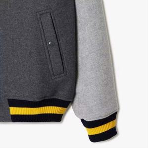 Chaqueta Universitaria de Lana Personalizada para Hombre, Estilo Urbano, Más Vendida, Cuello Alto, Ligera, Resistente al Viento, Colores Personalizados - Product Image 4