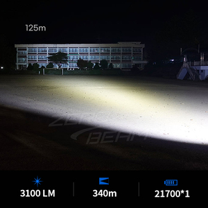 ไฟฉายดำน้ำ ZeroBeam D5 ระดับมืออาชีพ กันน้ำ IPX8 กำลังไฟ 10W ความสว่าง 3100LM ไฟ LED ตัวเรือนอลูมิเนียมอัลลอย ระยะส่องสว่าง 340 เมตร สำหรับใช้งานกลางแจ้ง - Product Image 5