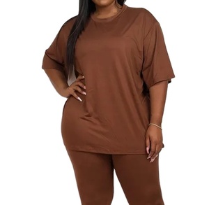 T-shirts surdimensionnés pour femmes de qualité supérieure respirant taux de gros taille plus poids lourd été vêtements de rue OEM personnalisé - Product Image 1