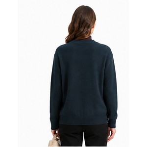 Pull-over en tricot à col rond pour femme 2026, 100 % laine, manches longues, couleur unie minimaliste, vêtements d'hiver - Product Image 1