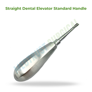 Elevador dental recto de 4.5 mm con mango estándar manual, instrumento quirúrgico para separación y extracción dental - Product Image 2