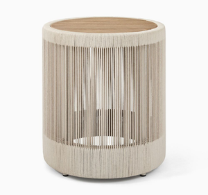 Mesa Auxiliar Moderna de Madera de Teca Ecológica, Impermeable, Estilo Tropical para Exteriores, con Detalles de Cuerda, para Jardín, Terraza, Patio, Villa o Resort - Product Image 4