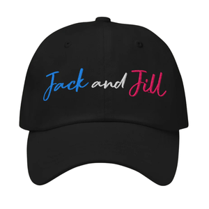 Casquette de baseball noire brodée Jack and Jill, 6 panneaux, unisexe, décontractée, réglable, en coton, avec motif sur le panneau avant - Product Image 2