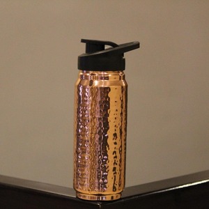 Satin Finish <b>Copper</b> <b>Water</b> <b>Bottle</b> Modern Matte Design Ayurvedic Drinking <b>Bottle</b> for Office Gym Travel and Gifting Use - Product Image 4