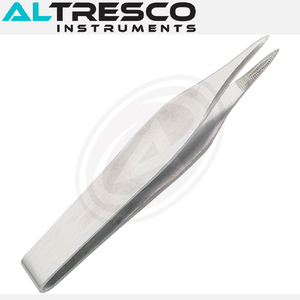 Pince à épiler en fibre d'acier inoxydable avec logo personnalisé Pointe pointue inclinée - Product Image 3