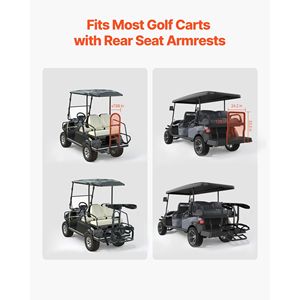 Portaoggetti per Sedile Posteriore Golf Cart Salvaspazio 27.8 X 16.1 X 30.9 Pollici Compatibile con la Maggior Parte dei Golf Cart con Maniglione - Product Image 2