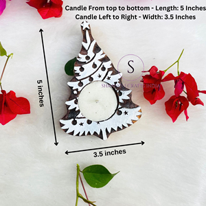 Beautiful New Stylish Christmas Decorative Tea Light <b>Candle</b> Holder <b>Set</b> Wood Wax Party Decorative <b>Candle</b> For Home Festival Light - Product Image 6