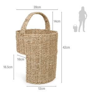 Panier d'escalier en jonc de mer fait main, panier de rangement, vente en gros, écologique, fabriqué au Vietnam - Product Image 4