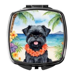 Affenpinscher Luau Compact Travel <b>Makeup</b> <b>Mirror</b> Handheld Folding Pocket Decorative <b>Mirror</b> for Women and Girls Gift - Product Image 1