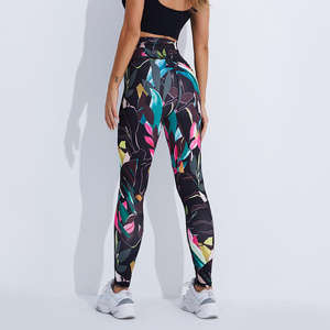 เลกกิ้งออกกำลังกายพิมพ์ลายทั้งตัวแบบยืดหยุ่น ควบคุมหน้าท้อง ผลิตตามสั่ง OEM เนื้อผ้านุ่มพิเศษ เหมาะสำหรับโยคะ - Product Image 2