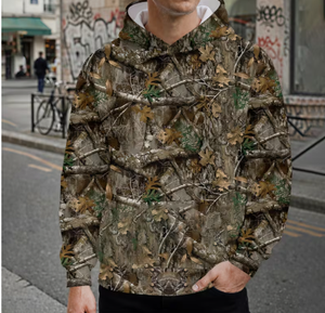 เสื้อฮู้ดลายพรางออลซีซั่น น้ำหนักเบา สวมใส่สบาย แฟชั่นกลางแจ้ง เสื้อสเวตเชิ้ตผู้ชาย ผ้าฟลีซลายพราง ทนทาน เหมาะสำหรับกิจกรรมกลางแจ้ง สไตล์ลำลอง - Product Image 1