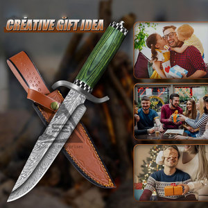 Nuevo Diseño, Cuchillos de Hoja Fija de Alta Resistencia, Acero Damasco Inoxidable, Mango de Madera, Personalizables, Precio Razonable - Product Image 6