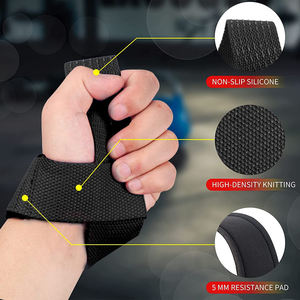 Sangles de musculation Geo Brother Co en coton, antidérapantes, avec boucle de fermeture, haute élasticité, équipement de fitness portable, unisexe, noir - Product Image 5