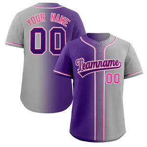Vente en gros de maillots de baseball personnalisés pour hommes, broderie personnalisée, logo, nom, numéro, 100% polyester - Product Image 3