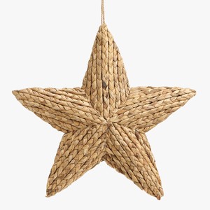 Christmas holiday ornament supplies water hyacinth ornament woven <b>stars</b> wall <b>hanging</b> decor - Product Image 3