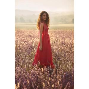 Robe maxi décontractée rouge d'été, élégance sans effort faite à la main, notre collection époustouflante de robes bohèmes conçues pour les âmes libres, 100% - Product Image 6