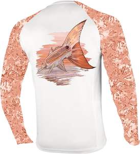 Camisa de Pesca y Caza al por Mayor para Hombre, Ligera, Transpirable, de Poliéster, con Protección UV, Personalizable con Logotipo Privado - Product Image 3