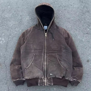 Chaqueta de trabajo de lona de 400 g/m² al por mayor, con bolsillos reforzados, chaqueta de trabajo resistente para hombre, para marcas de ropa de trabajo - Product Image 2