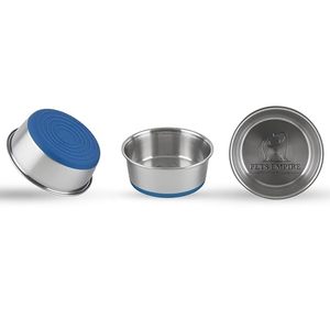 Bols pour animaux de compagnie modernes avec base antidérapante, couleur or et argent, 345 ml, métal durable pour chiens et chats, nourriture/eau - Product Image 2