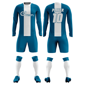 Ensemble de tenue de football Infinity Sports - Tissu respirant 100% polyester, nom et numéros d'équipe personnalisés, unisexe adulte - Product Image 3
