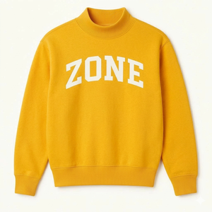 Sweat-shirt à col montant Street Ease, coupe oversize, en molleton de coton, chaud pour l'hiver, style streetwear décontracté, coupe ample, haut tendance - Product Image 1