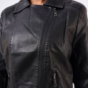 Womens Winter Leather Crop <b>Jacket</b> Genuine Real Slim Fit Biker Zip Crop Coat Stylish Fashion Outerwear <b>Zipper</b> <b>Jackets</b> - Product Image 5