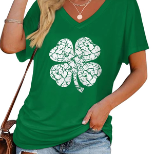 T-shirts en gros pour femmes, col en V, col rond, en jersey, pour usage décontracté, fabrication pakistanaise, service OEM - Product Image 1
