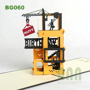Contracción de cumpleaños Impresión offset personalizada Feliz cumpleaños 3D Pop up Recuerdo Tarjetas de felicitación para la venta - Product Image 5