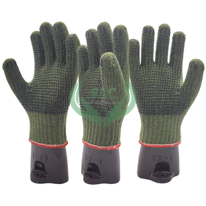 Guantes DE SEGURIDAD DE punteado de algodón de Color militar verde Premium tela de punto de ajuste fuerte protección de brazo de mano antideslizante antiimpacto - Product Image 4