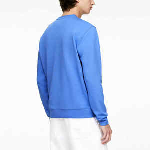 Sudadera Oversize de Algodón Mezclado de Alto Gramaje con Cuello Redondo, Estilo Urbano de Alta Calidad para Hombre, con Estampado Sólido y Forro Polar para Invierno - Product Image 3