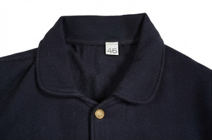 Veste de travail bleu foncé pour homme, boutonnée, à manches longues, vêtement d'extérieur uni pour le personnel - Product Image 6