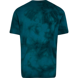 Nouveau t-shirt tie-dye vert foncé pour homme, t-shirt en coton tendance streetwear, haut décontracté à manches courtes pour l'été, style mode - Product Image 6