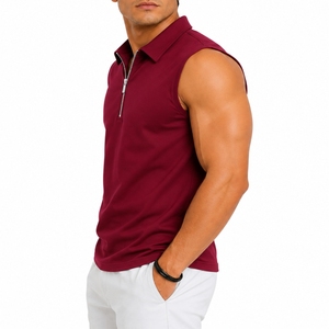 Men Sleeveless Polo <b>Shirt</b> Quick Dry Athletic Fit Summer Comfort Modern Style Custom Made Premium Fabric For Sleeveless <b>Shirt</b> - Product Image 3