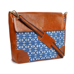 Sac bandoulière en cuir véritable à rabat motifé, sacoche pour ordinateur portable, grande capacité, léger, pour les voyages et l'usage quotidien - Product Image 5