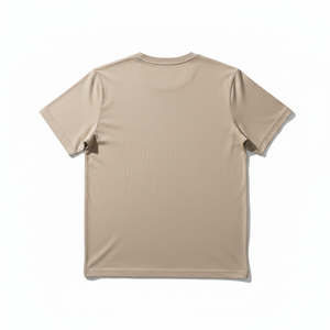 Camiseta de Manga Corta para Hombre, Cuello Redondo, Color Beige Premium, Algodón, Ultra Suave y Transpirable, Personalizable, 220g, Corte Regular - Product Image 2