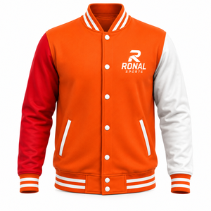 High Quality Custom Logo <b>Men's</b> Varsity Jacket Winter <b>Fleece</b> Leather Bomber Embroidery Streetwear Letterman Varsity Jacket Spring - Product Image 1