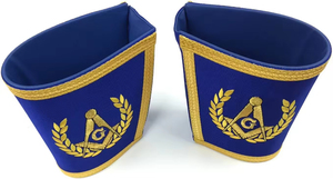Nouveauté : Tabliers maçonniques ajustables personnalisés en velours avec broderie 3D et broderie à la main dorée, Régalia fabriquée au Pakistan - Product Image 6