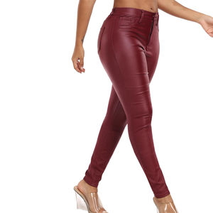 Pantalon en cuir pour femme à prix de gros, disponible en différentes couleurs, coupe droite et large, idéal pour l'extérieur – Nouvelle collection tendance - Product Image 4
