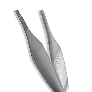 Pinces à dissection tissulaire Adson Brown de qualité chirurgicale 7x7 en acier inoxydable à dents, instruments chirurgicaux manuels - Product Image 2