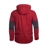 Veste imperméable pour homme, veste d'hiver à capuche rouge, veste de randonnée multi-poches