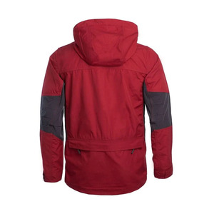Veste imperméable pour homme, veste d'hiver à capuche rouge, veste de randonnée multi-poches - Product Image 6