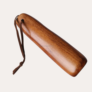ฮอร์นรองเท้าไม้แบบเรียบง่ายงานทำมือพร้อมเม็ดไม้ธรรมชาติและขอบเรียบ - Product Image 4