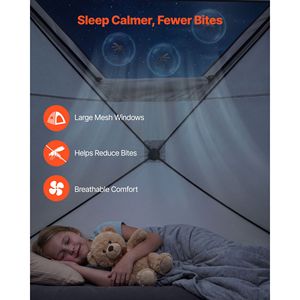 4 Person Portable Cabin Hub Tent Automatic Pop-up Instant Cabin Tent with Large Mesh Windows Easy 60 Second Setup for <b>Camping</b> - Product Image 6