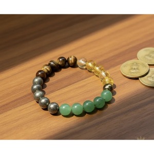 Pulsera de pirita natural hecha a mano al por mayor, con cuentas, imán de la fortuna, pulsera de cristal curativo en forma de corazón de la India para fiestas - Product Image 3
