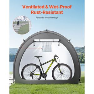 Tenda per Biciclette Spaziosa 4 Stagioni per 4-5 Bici con Finestra Ventilata e Design Impermeabile - Product Image 6