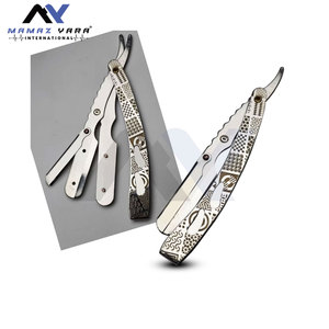 มีดโกนหนวดสำหรับผู้ชาย แบบพับได้ ด้ามจับมีดโกนตรง สำหรับร้านเสริมสวยมืออาชีพ ใช้ในบ้าน โกนหนวด ตัดแต่งหนวดเคราด้วยมือ - Product Image 5